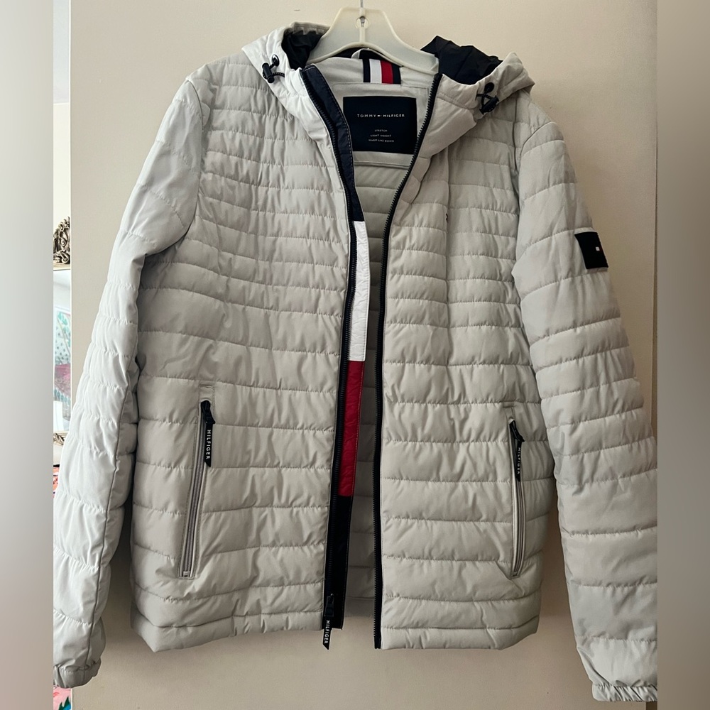 Tommy Hilfiger Gray Quilted Puffer Jacket